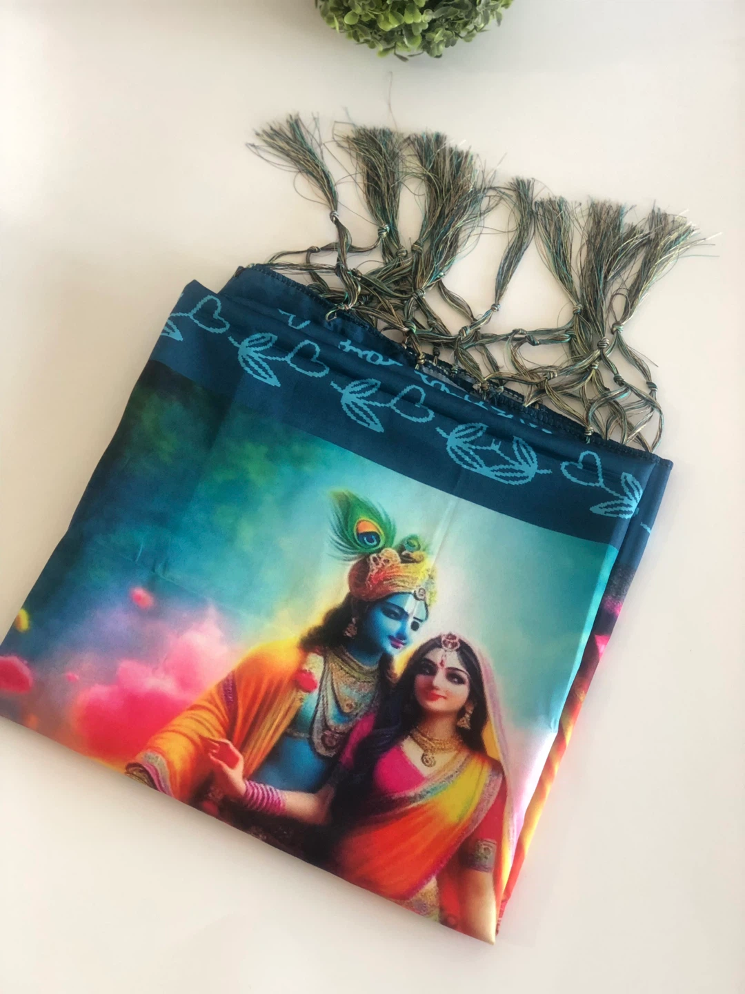 Radha Krishna print dupattas/scarves - photo 2