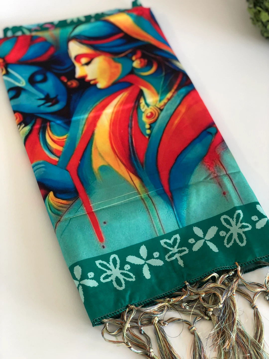 Radha Krishna print dupattas/scarves