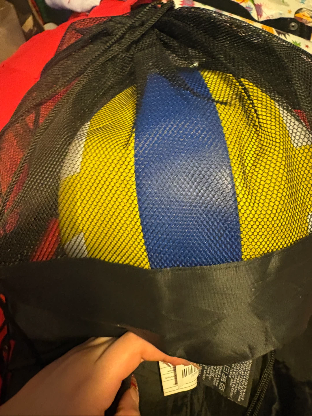 Mesh Volleyball Bag - Yellow and Blue