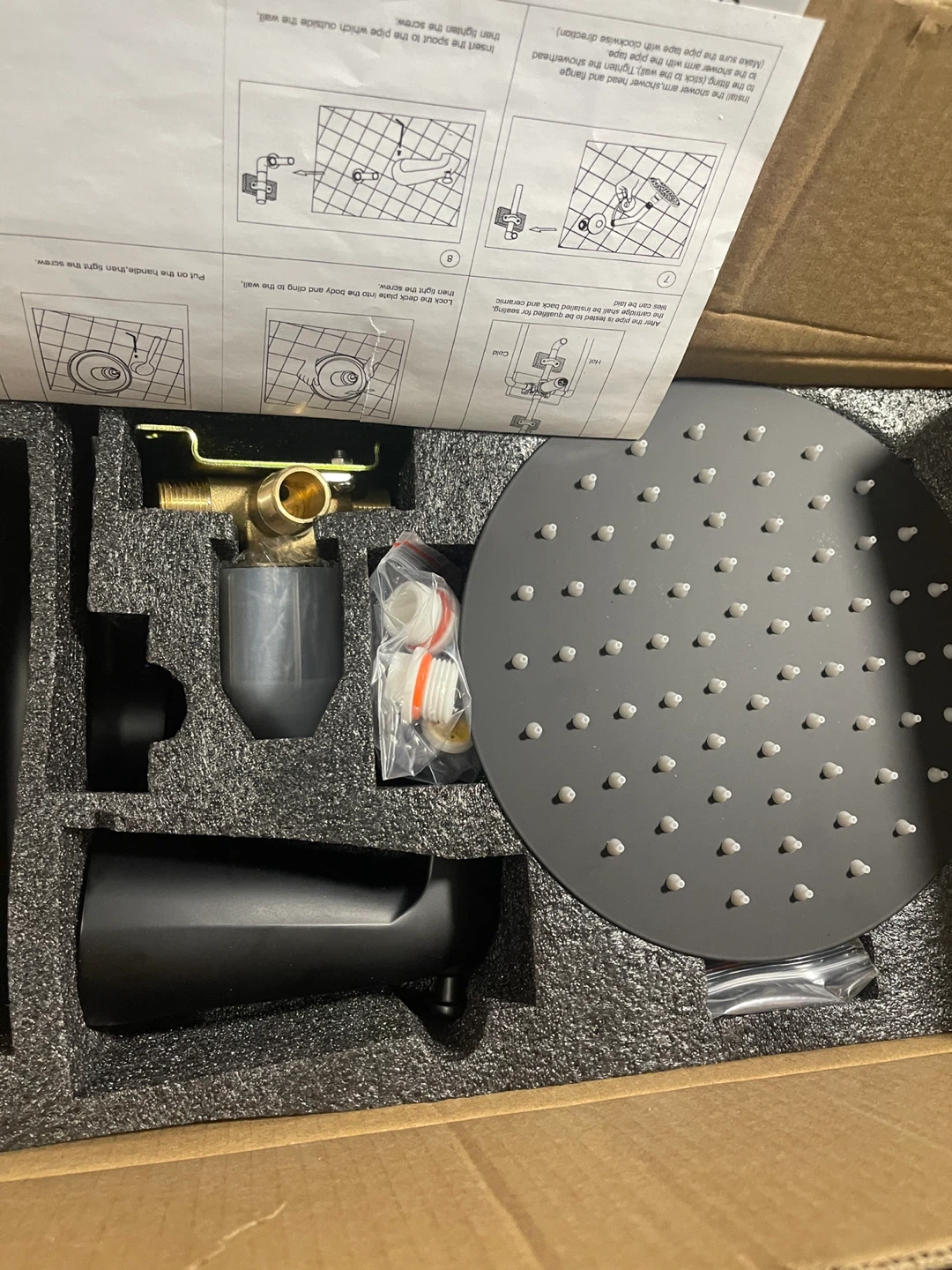 WRISIN 6 Inch Matte Black Rain Shower Head - New - photo 3