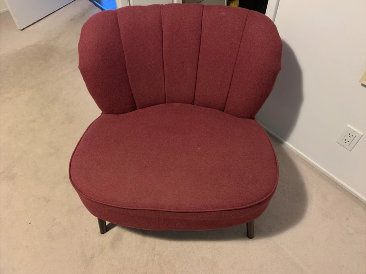 Burgundy Accent Chair - photo 2