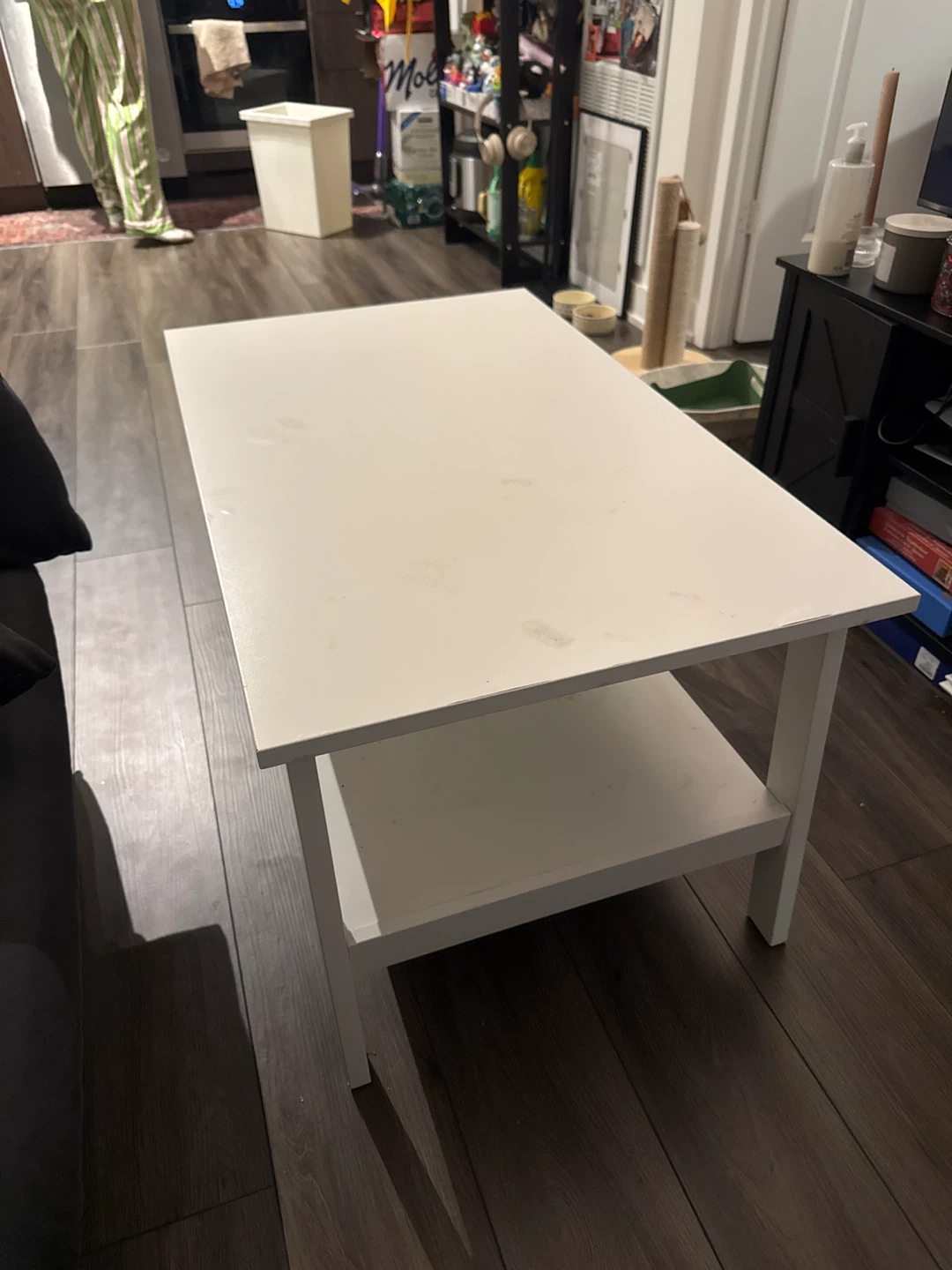 White Coffee Table with Shelf