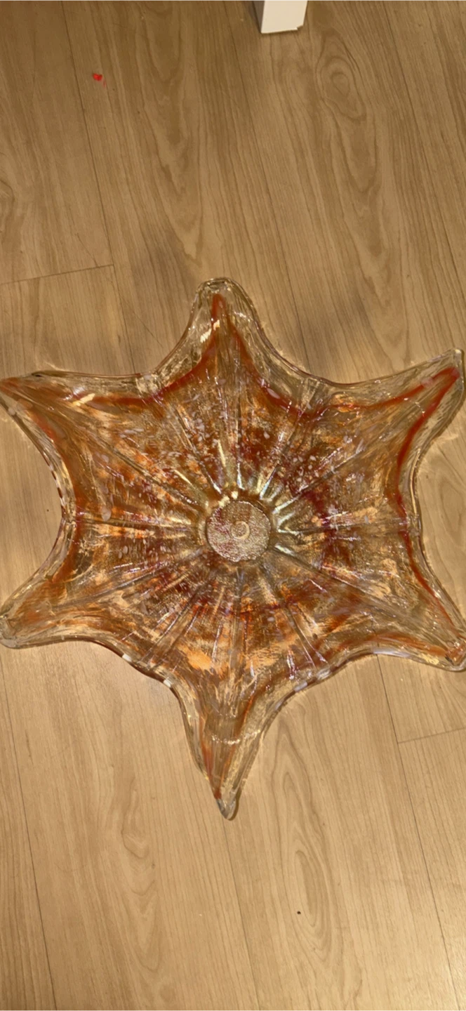 Vintage Murano Glass Star Bowl