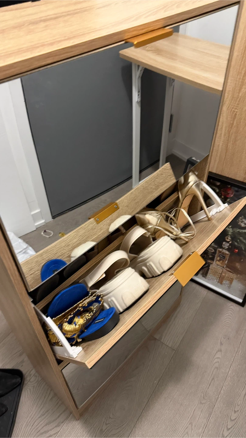 Shoe Storage Cabinet with Mirror - photo 3