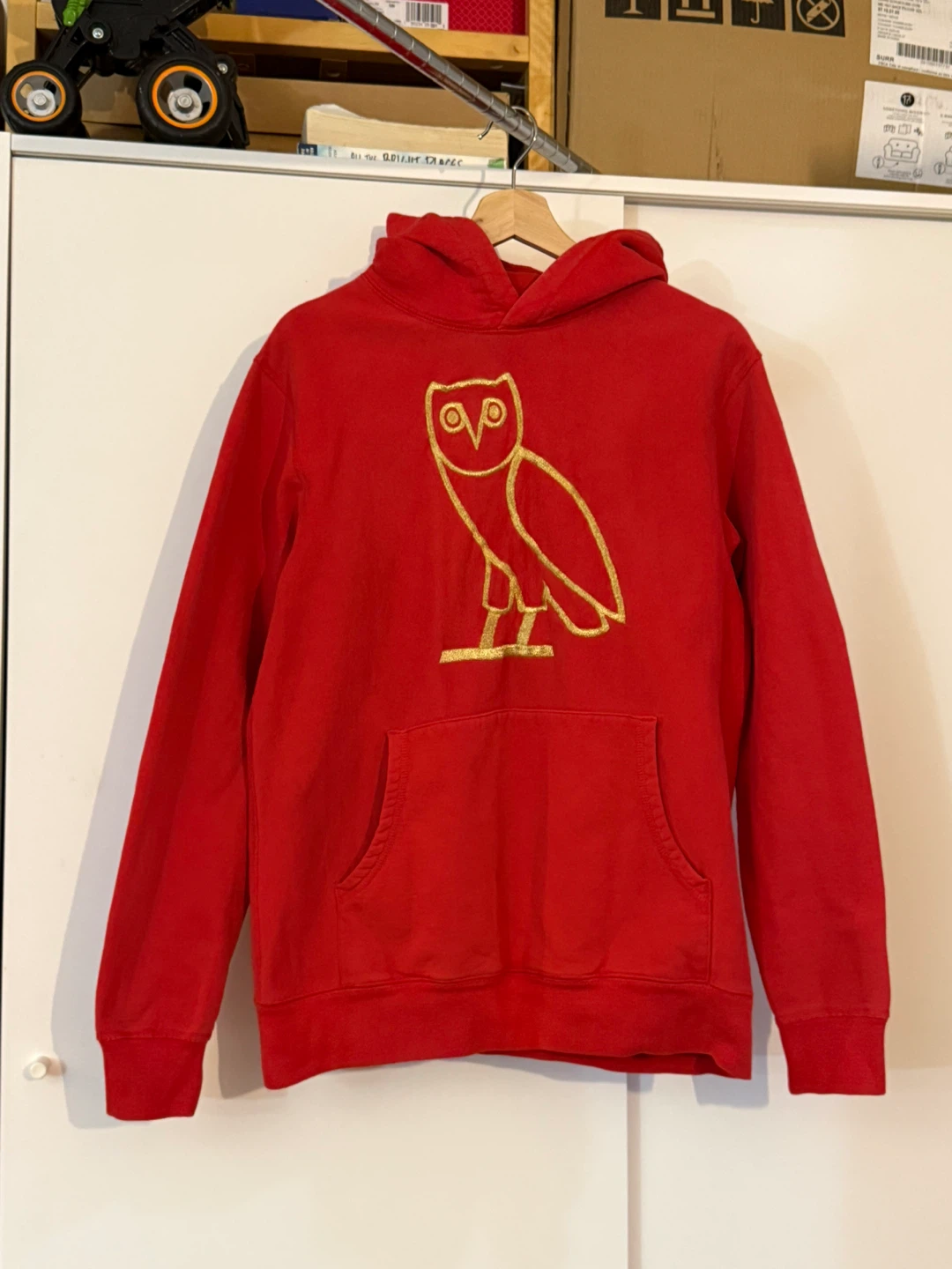 October's Very Own (OVO) Red Hoodie - Size Medium