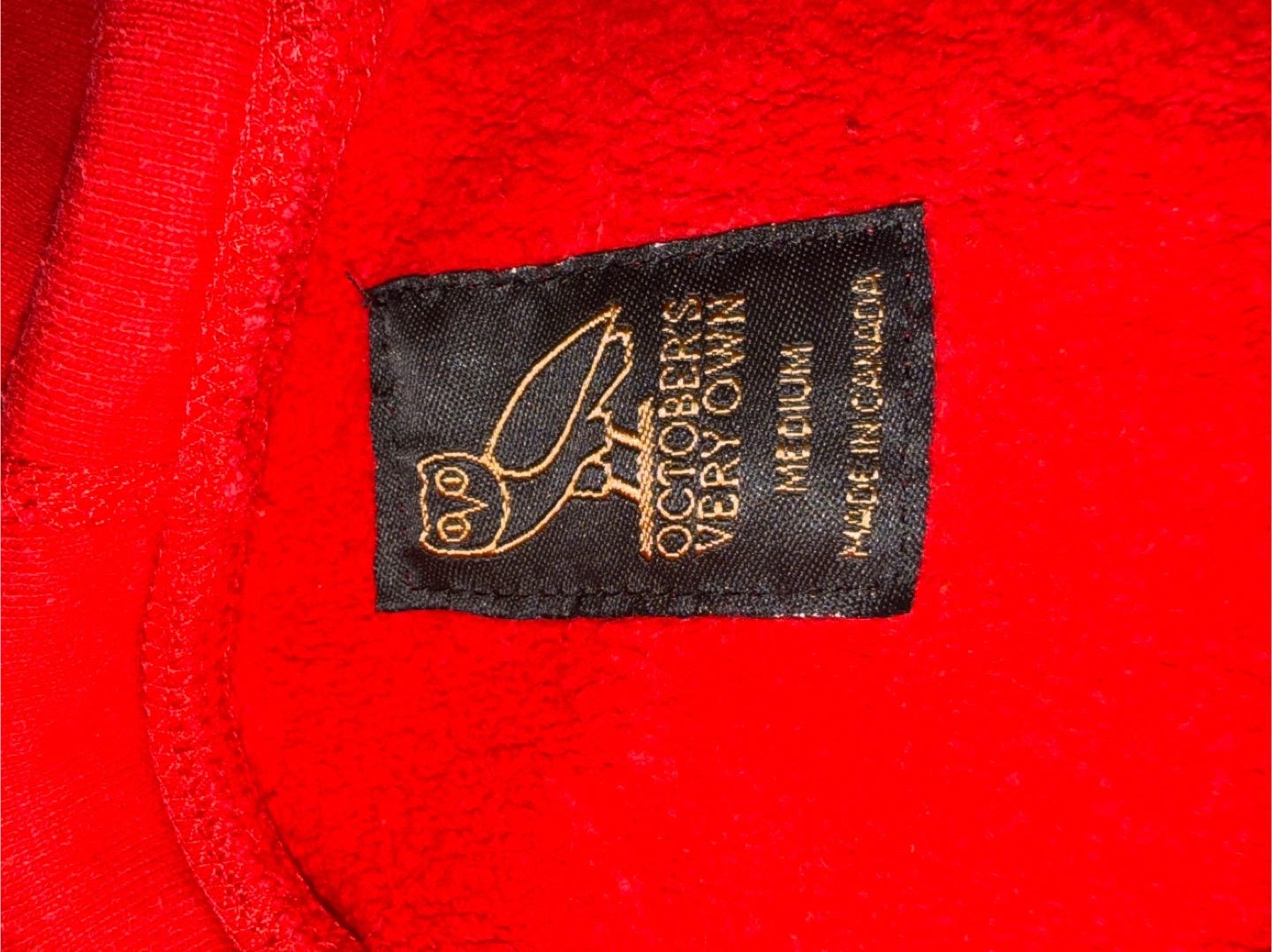 October's Very Own (OVO) Red Hoodie - Size Medium - photo 3