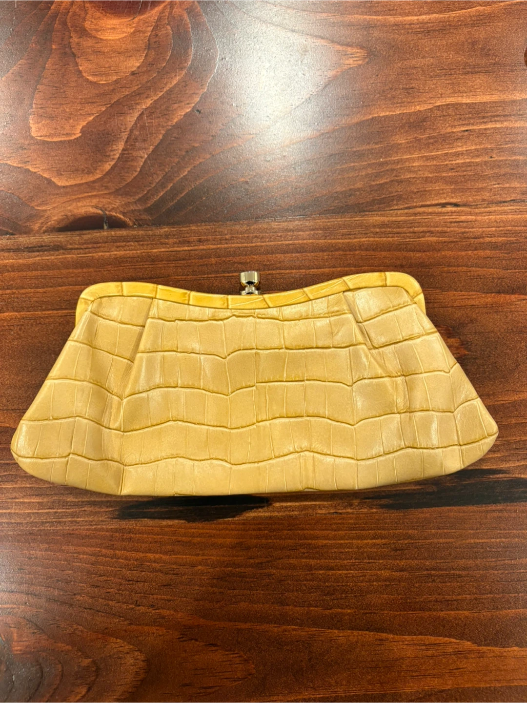 Banana Republic - Yellow Clutch Purse Faux Leather