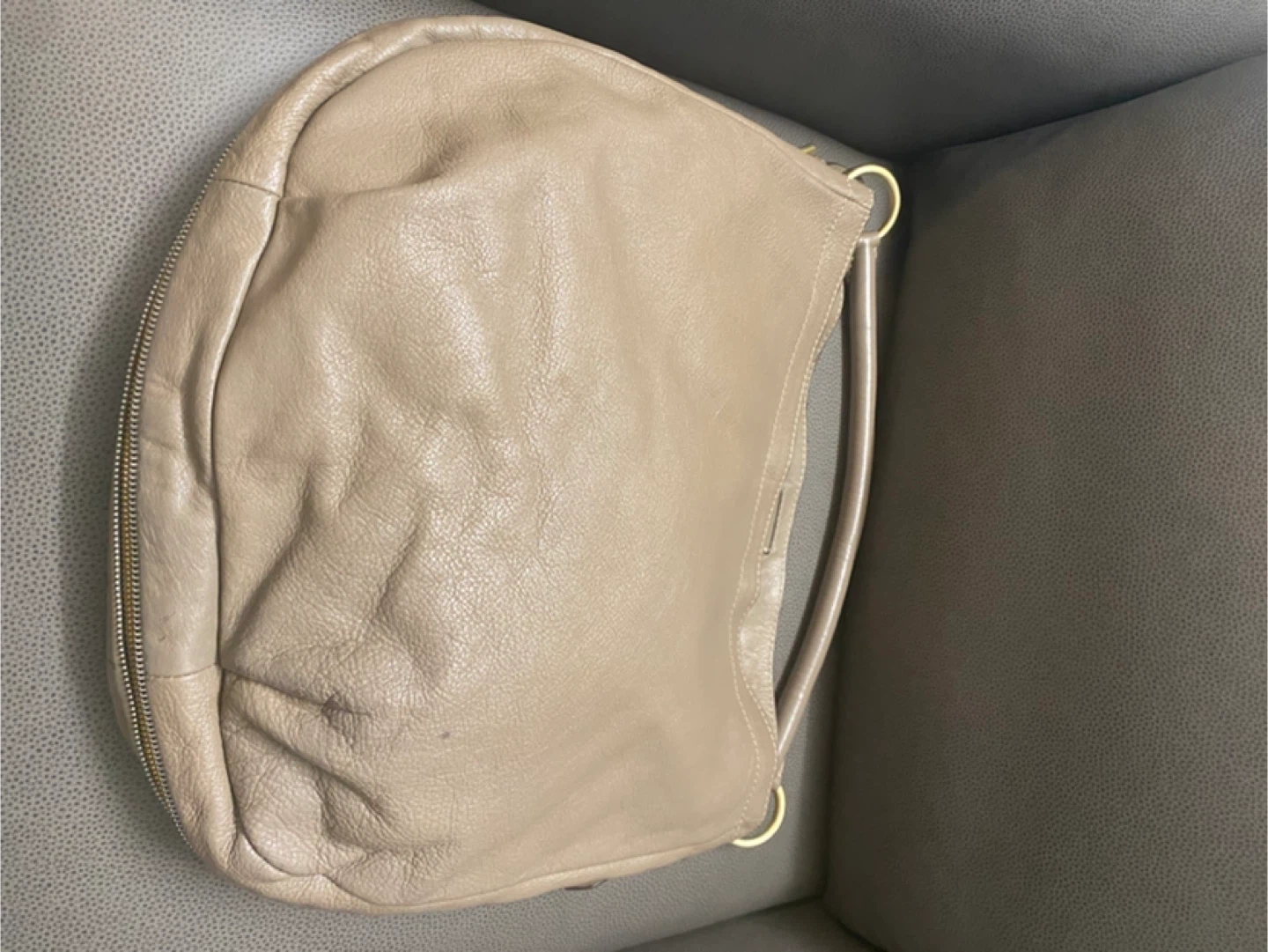 Longchamp Leather Shoulder Bag - Beige - photo 2