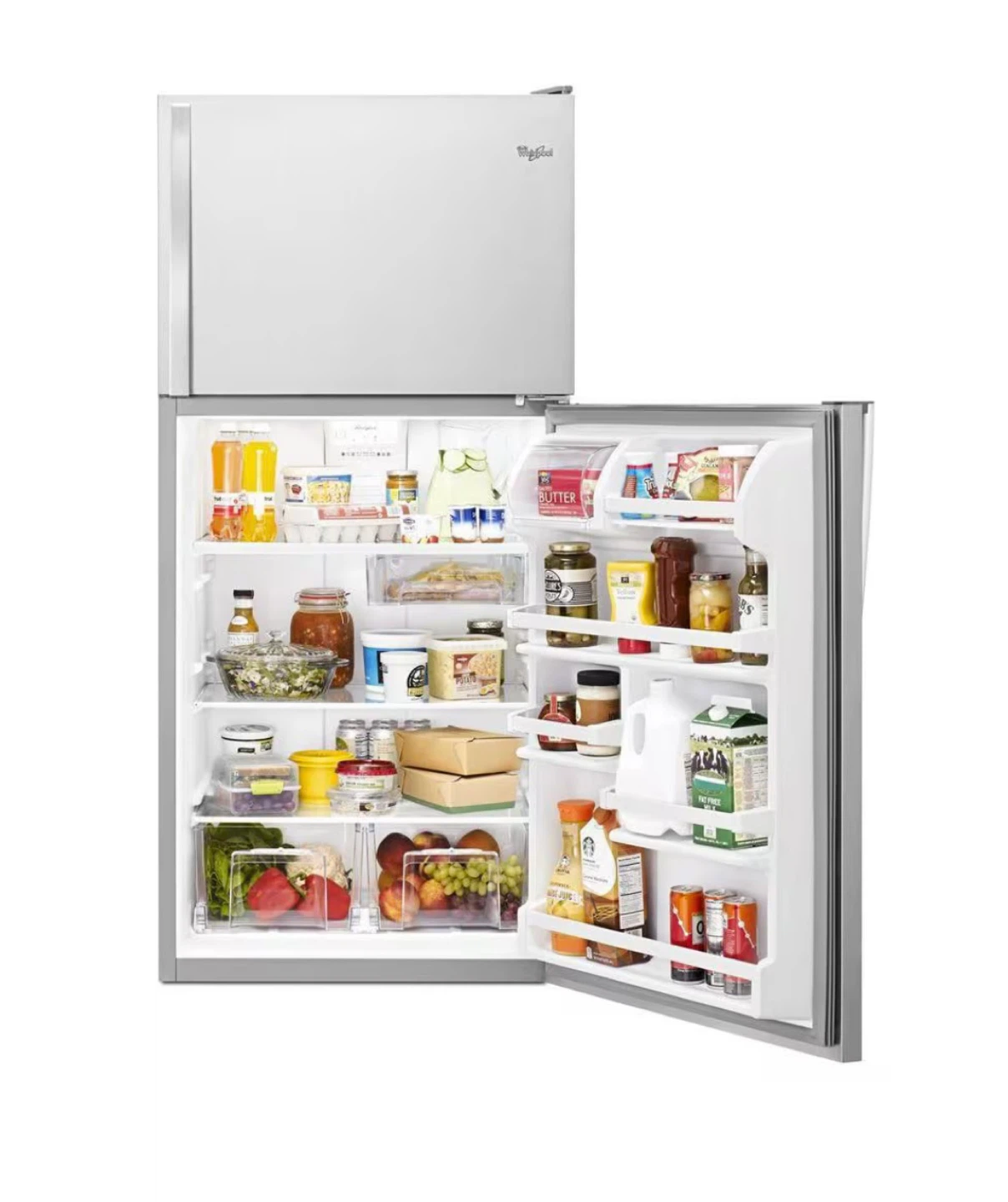 Whirlpool Top-Freezer Refrigerator - silver grey (30" Wide) - photo 3