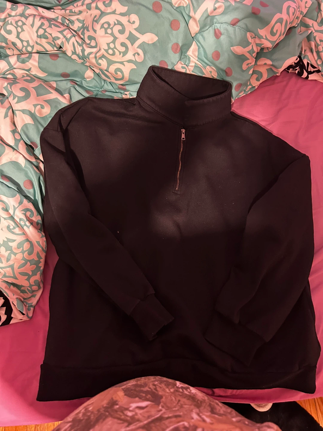 Black Quarter-Zip Pullover #freecycle