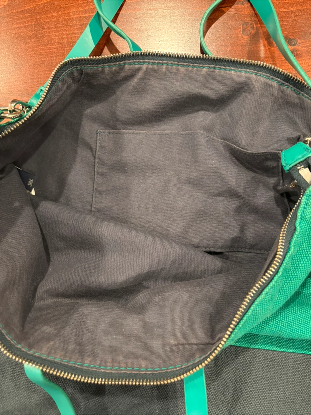 Gap Green & Navy Cloth Bag - photo 4