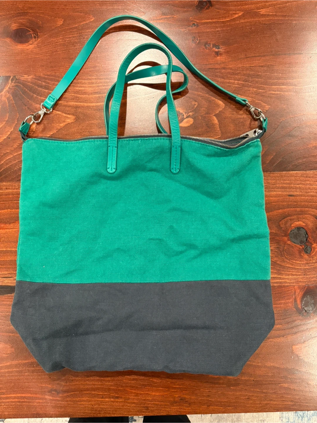 Gap Green & Navy Cloth Bag