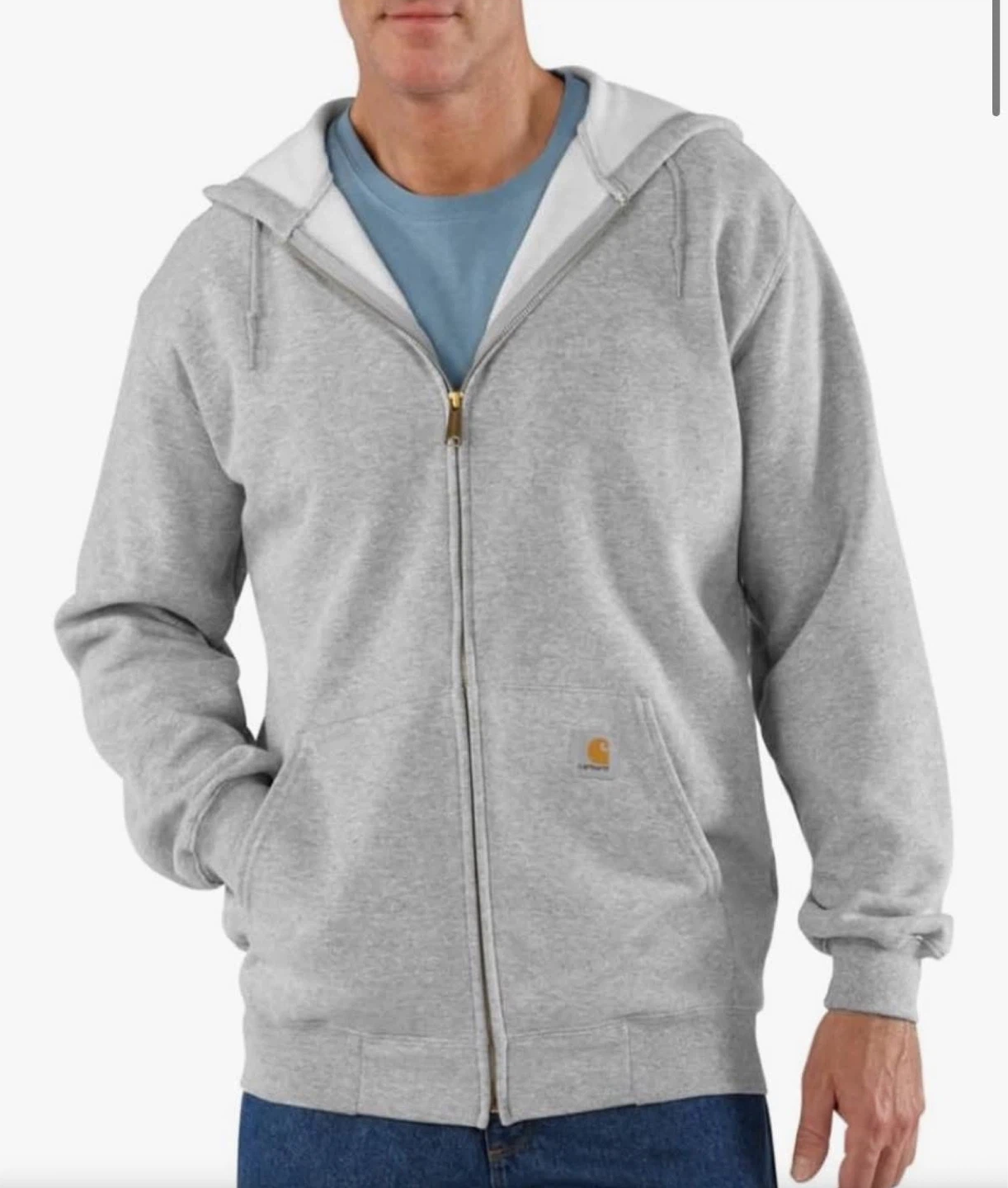 Carhartt Grey Full Zip Hoodie