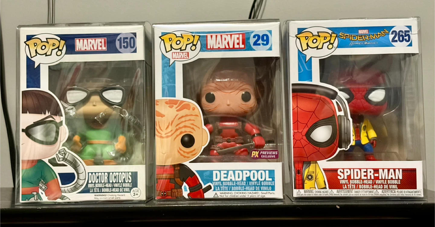 Marvel Funko POP! Figures - Doctor Octopus, Deadpool, Spider-Man