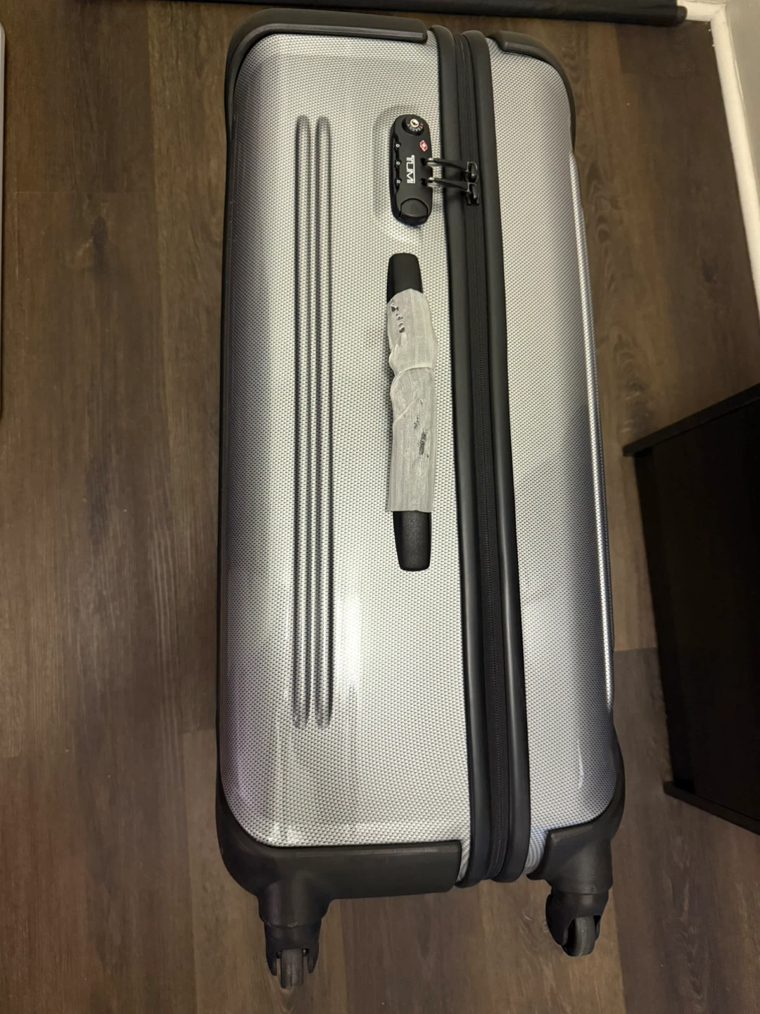 Tumi Silver Hardside Suitcase
