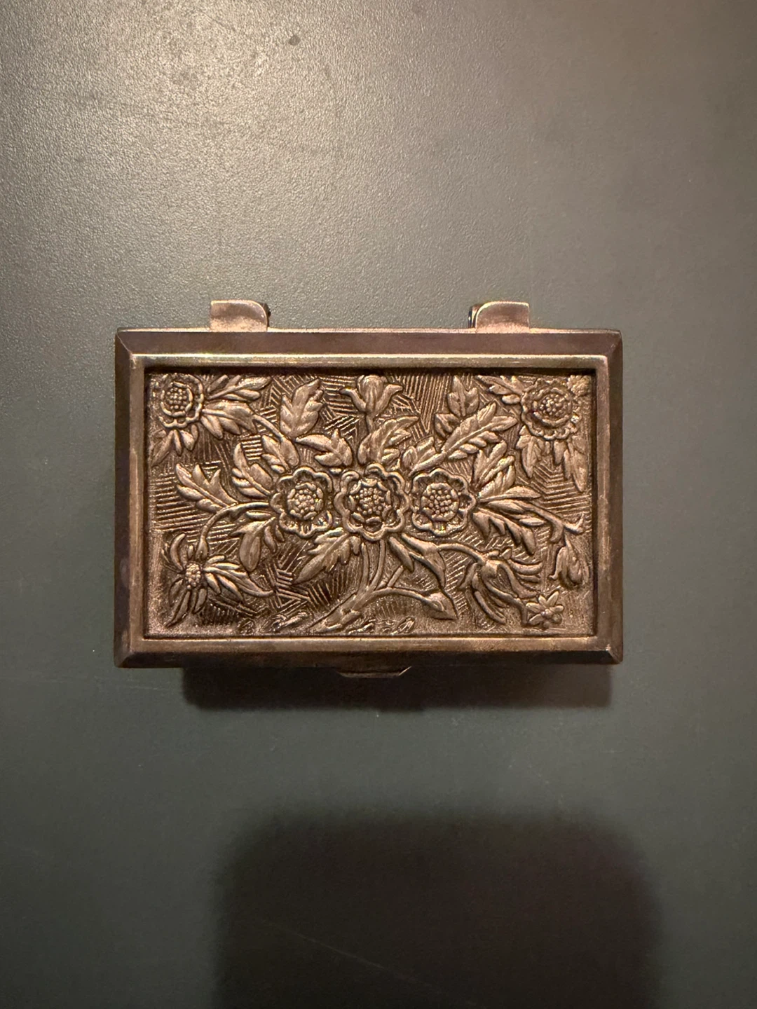 Vintage Silver Floral Jewelry Box