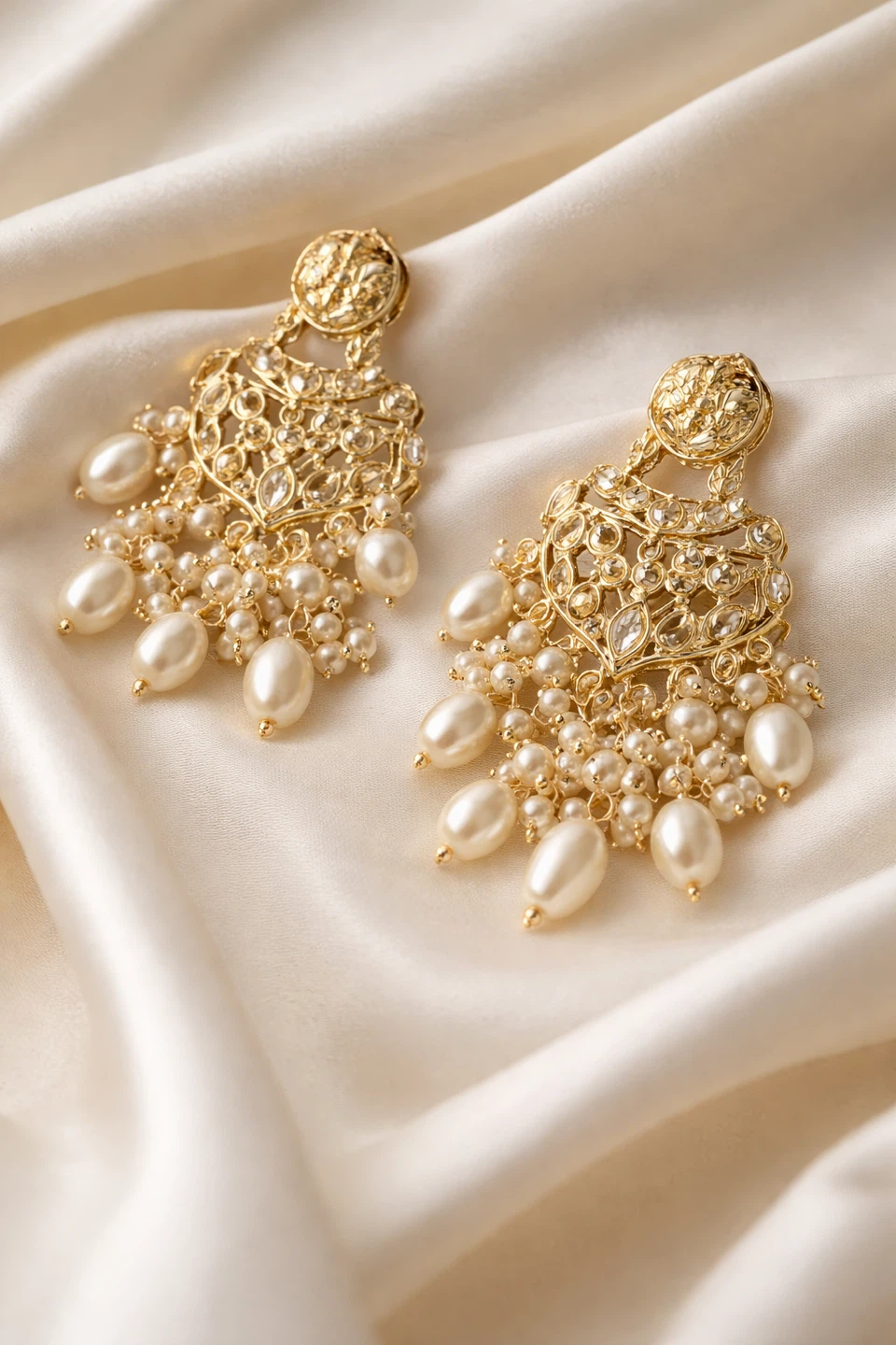 Gold-tone Pearl Drop Earrings