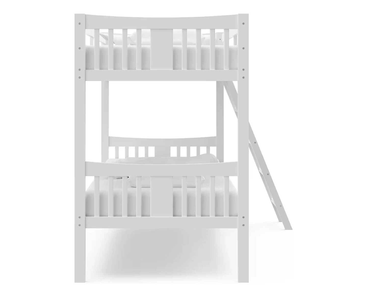 White Twin-Over-Twin Bunk Bed - photo 2