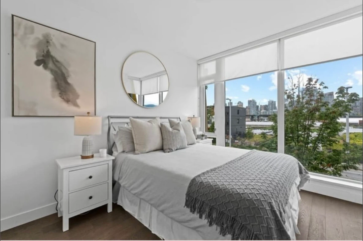 Queen sized Metal Headboard & Bed frame/ box spring
