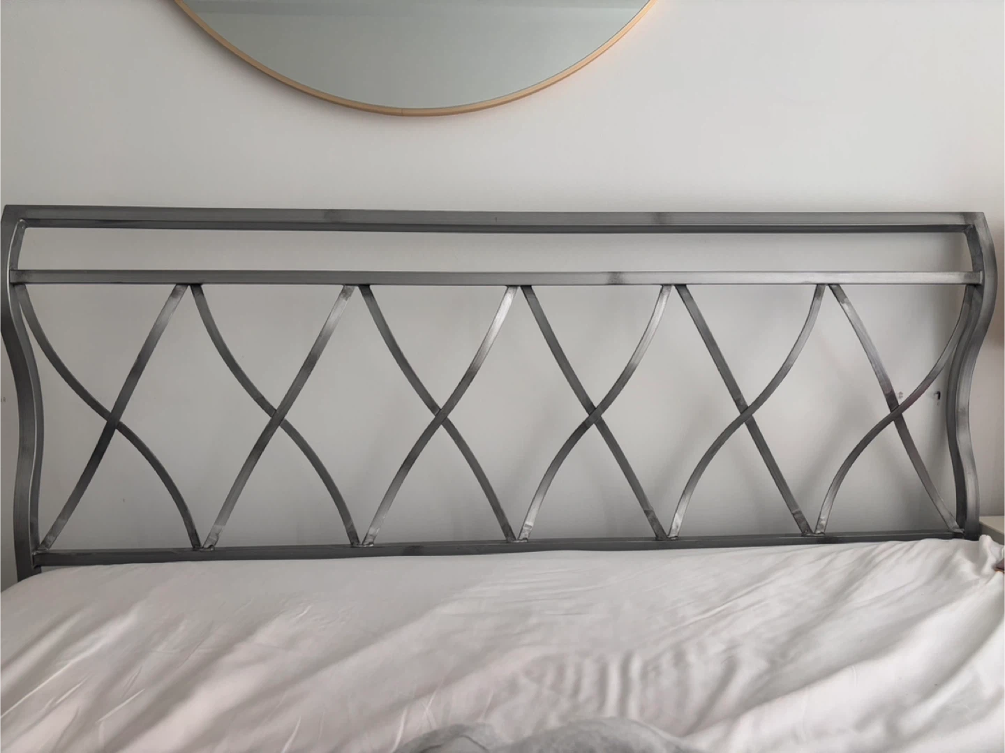 Queen sized Metal Headboard & Bed frame/ box spring - photo 2