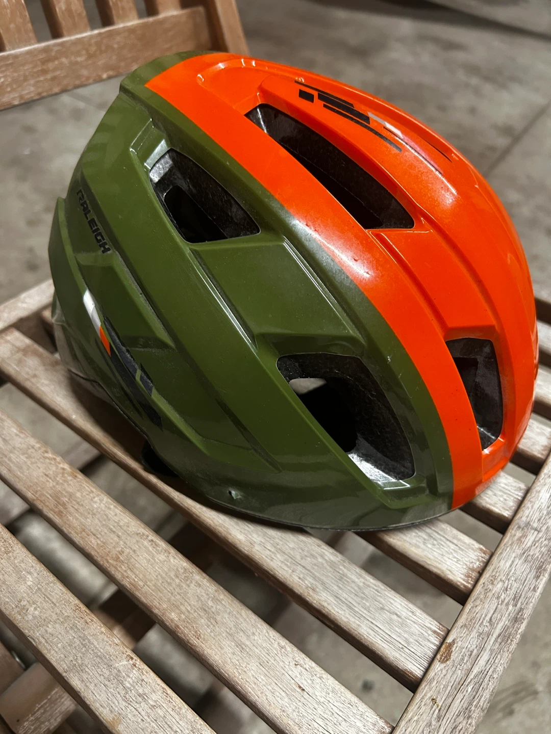 Raleigh Bike Helmet - Orange and Green - photo 2