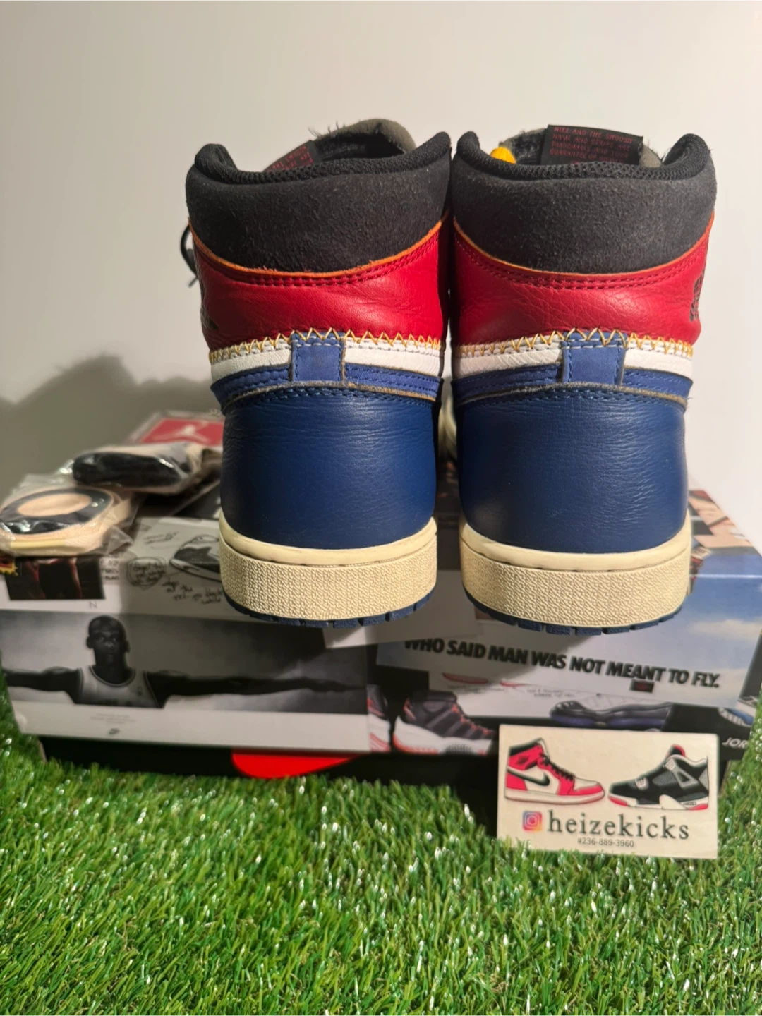 Jordan 1 High Union Storm Blue size 9 - photo 4