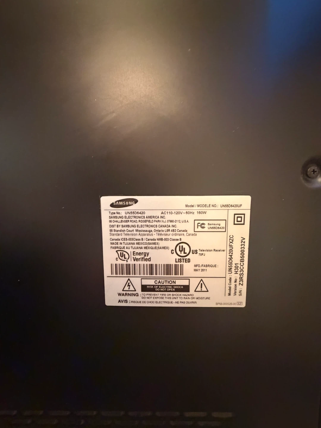 Samsung UN55D6420UF 55 inch TV - photo 4