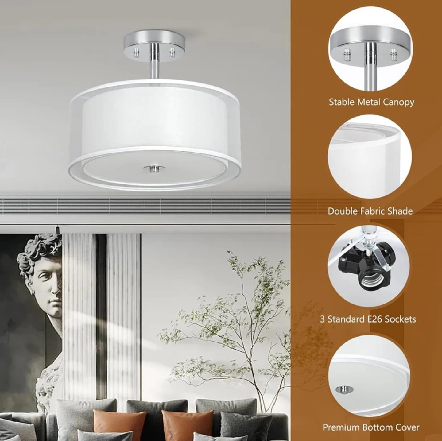 Brand New in Box 3-Light Ceiling Light Fixture - photo 3