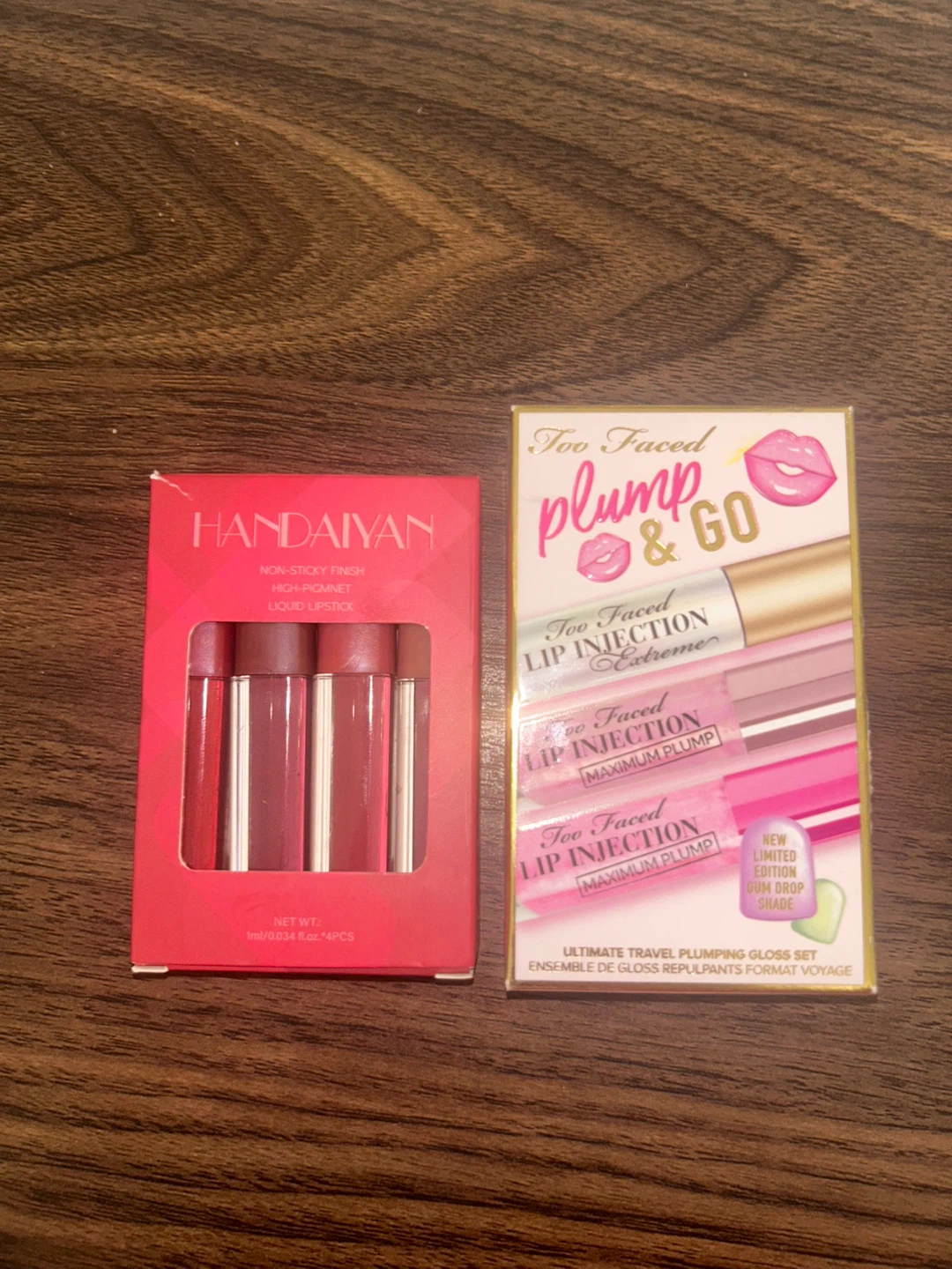 Lip Gloss& Liquid Lipstick Sets (Too Faced + Handaiyan
