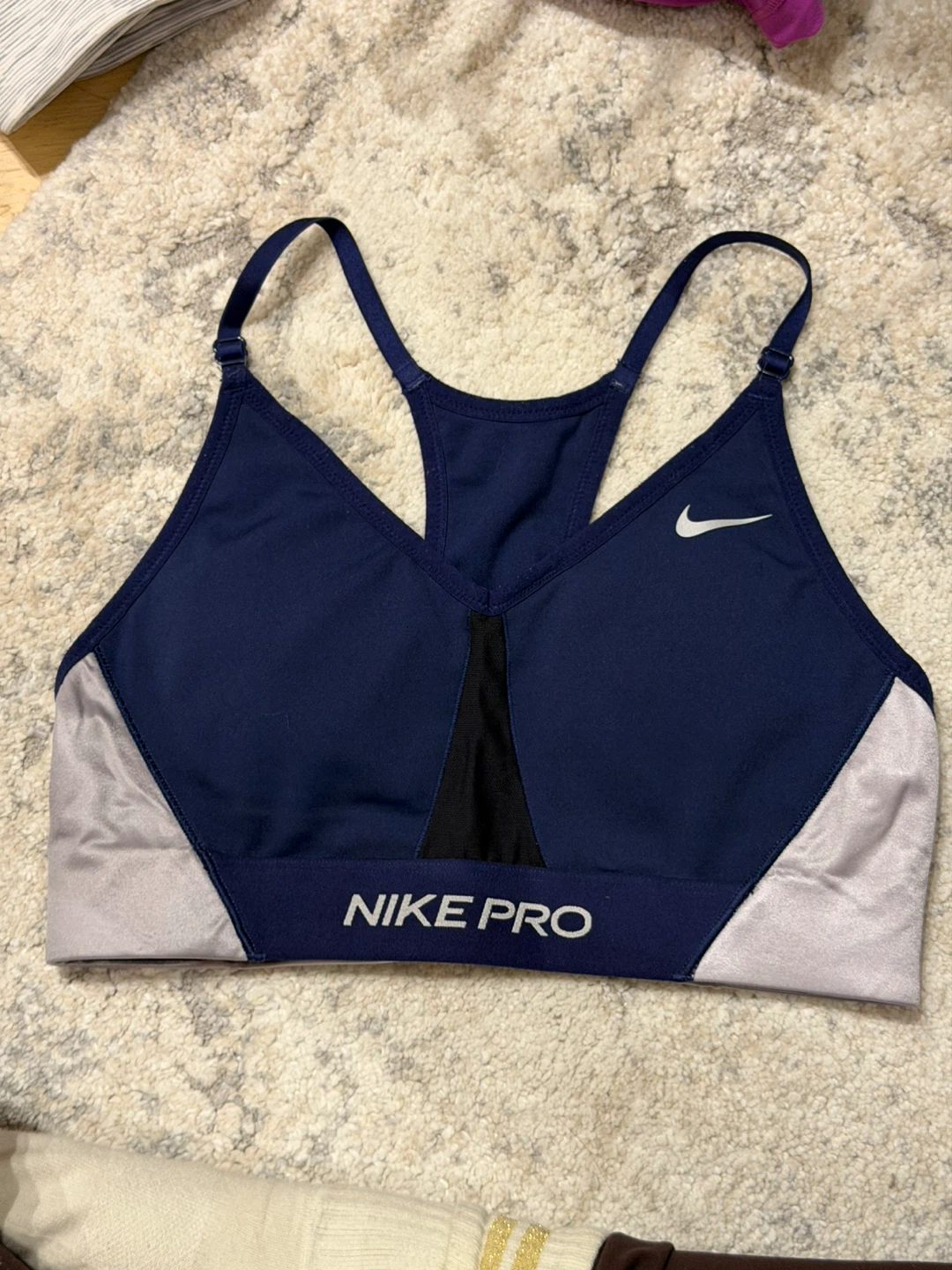 Nike Pro Sports Bra - Navy Blue, Size Small