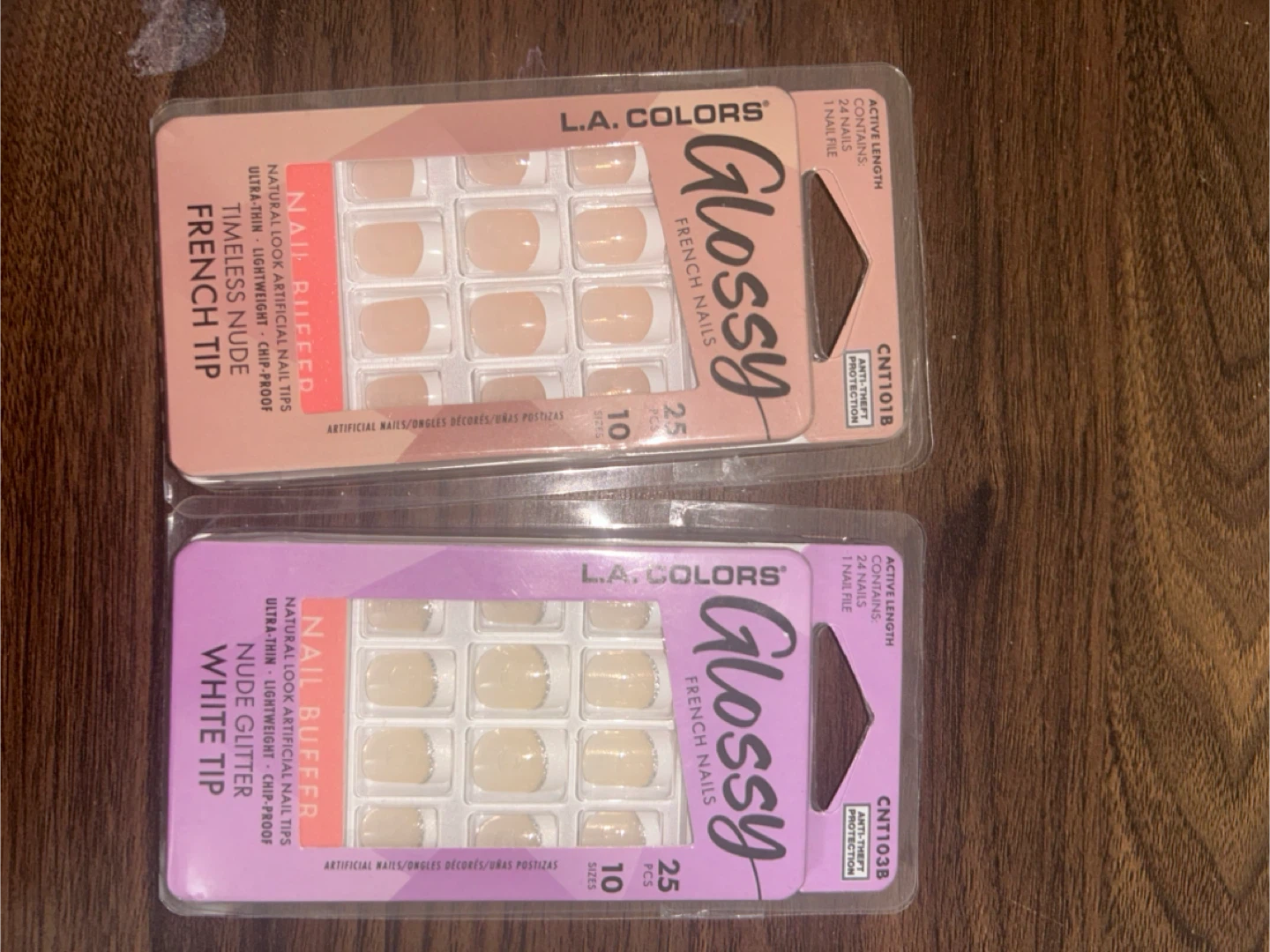 L.A. Colors Glossy French Tip Press-On Nails (New)
