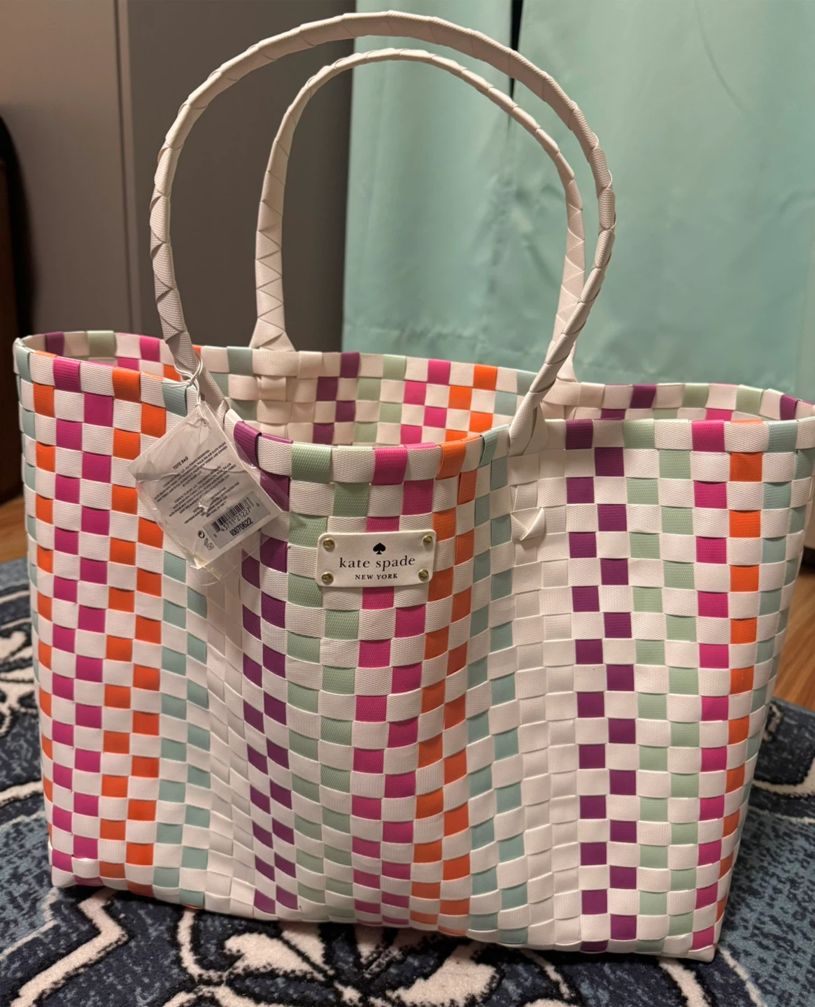 Kate Spade Woven Tote Bag - Colorful!