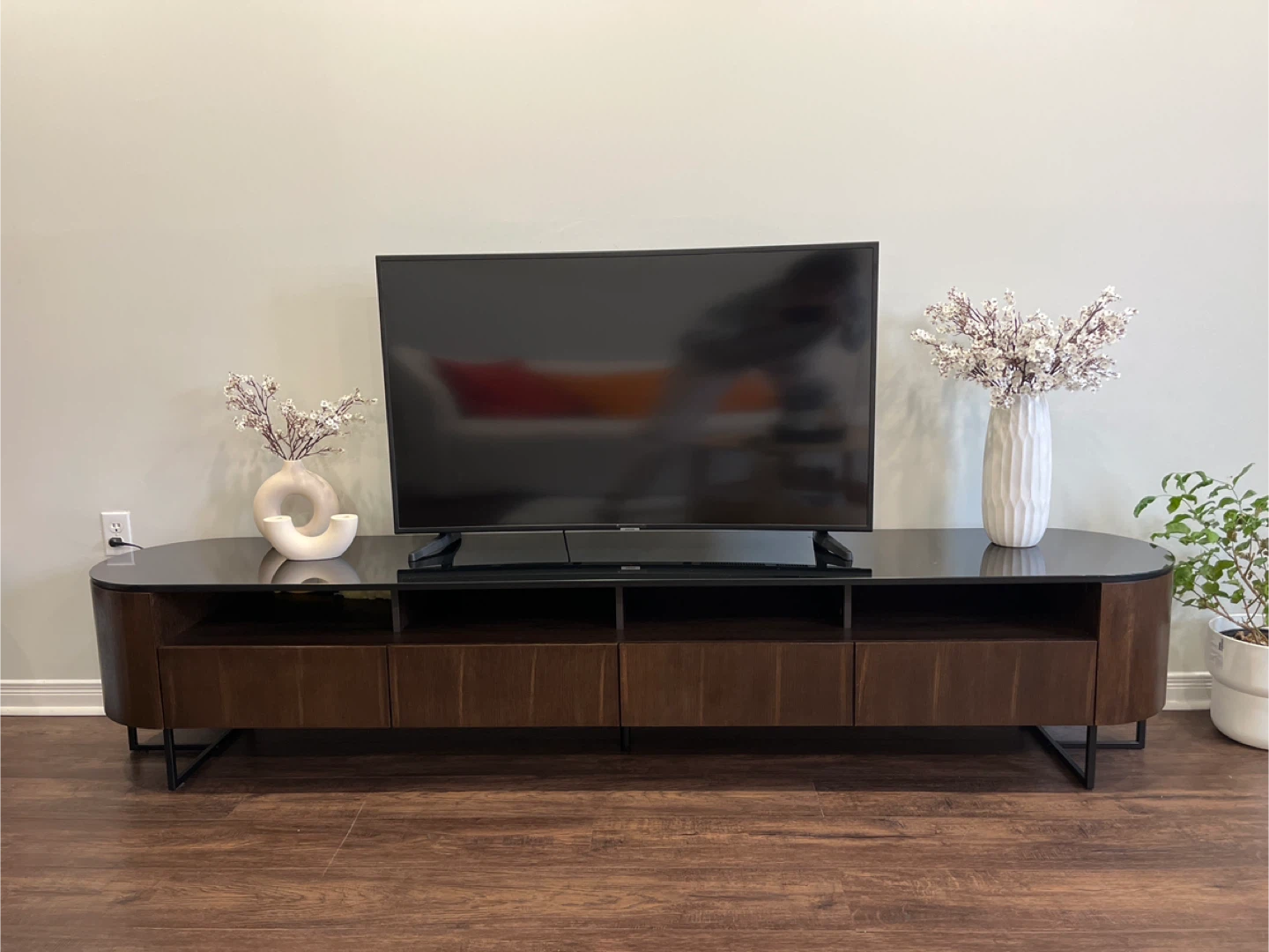 Home Societe Dark Wood TV Stand - photo 2