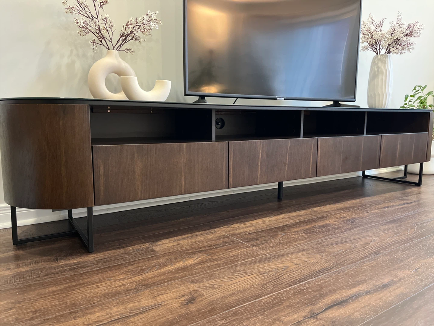 Home Societe Dark Wood TV Stand