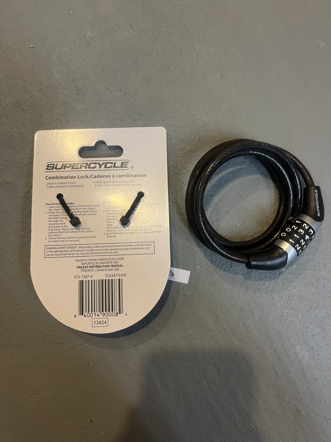 Supercycle Combination Lock - 4ft - selling both - photo 2