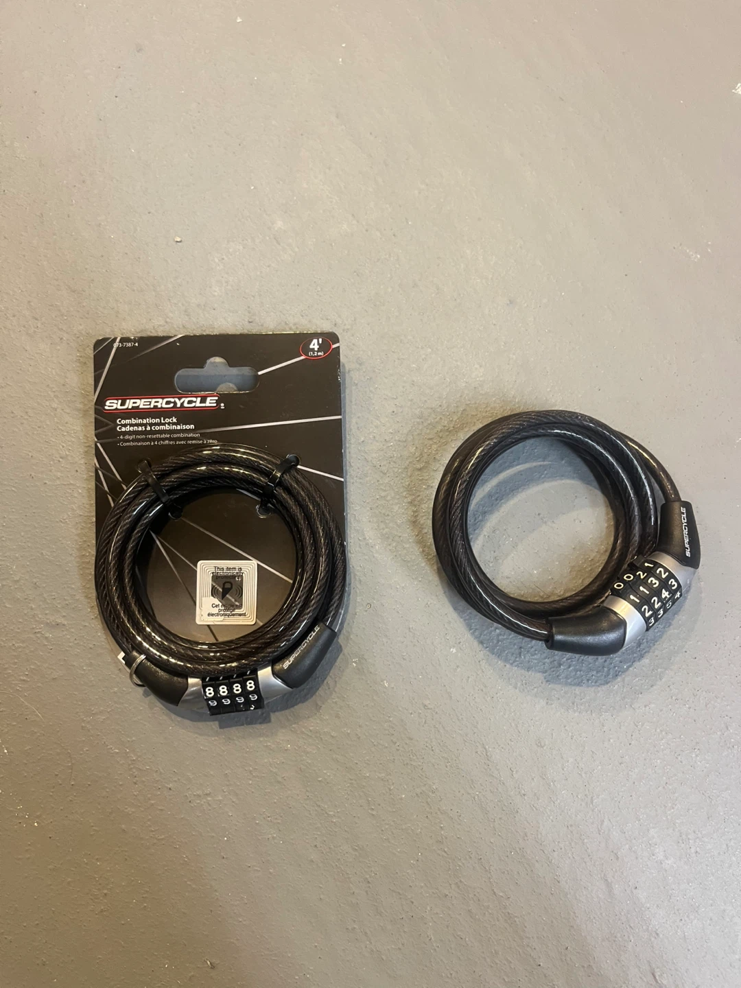 Supercycle Combination Lock - 4ft - selling both