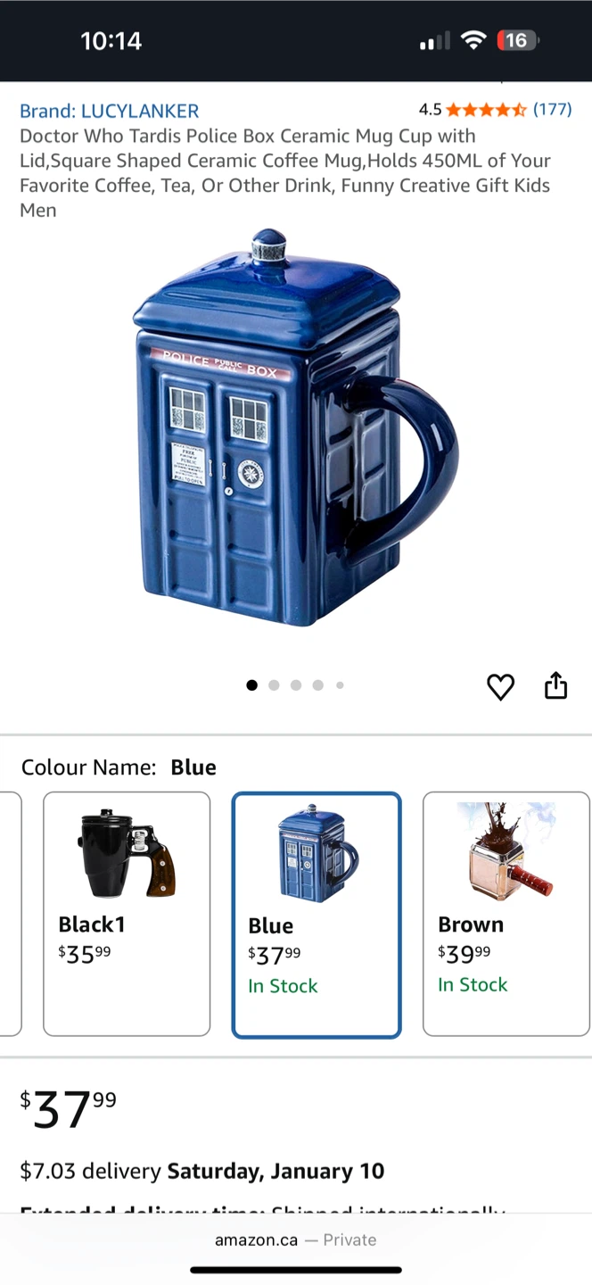 Doctor Who Tardis Mug with Lid - photo 2