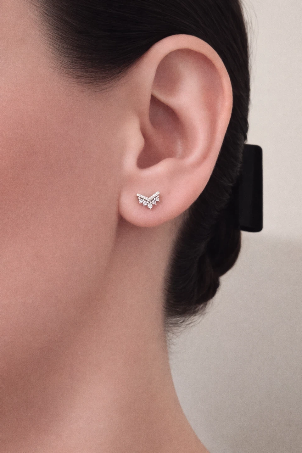 Pandora Tiara Wishbone Stud Earrings