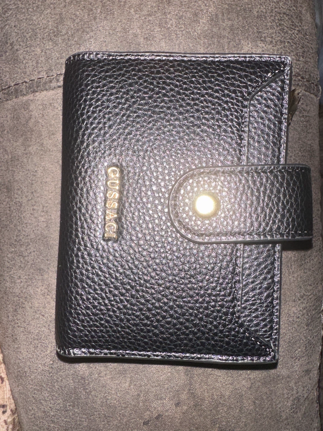 Gussaci Black Leather Wallet