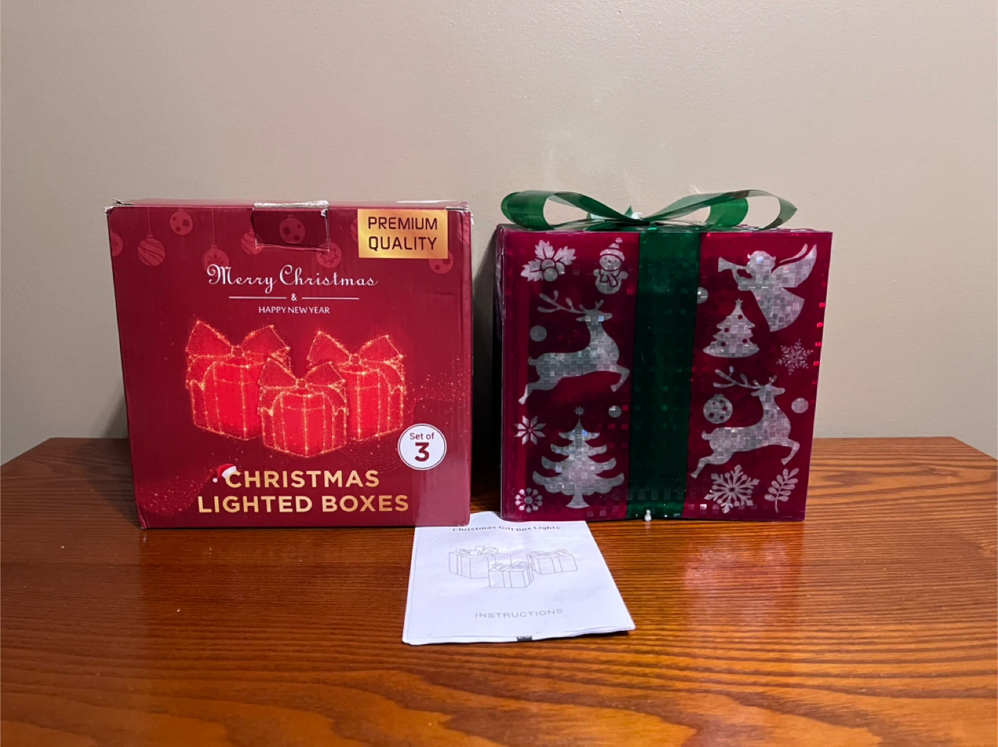 CHRISTMAS LED LIGHT GIFT BOX DECOR - photo 2
