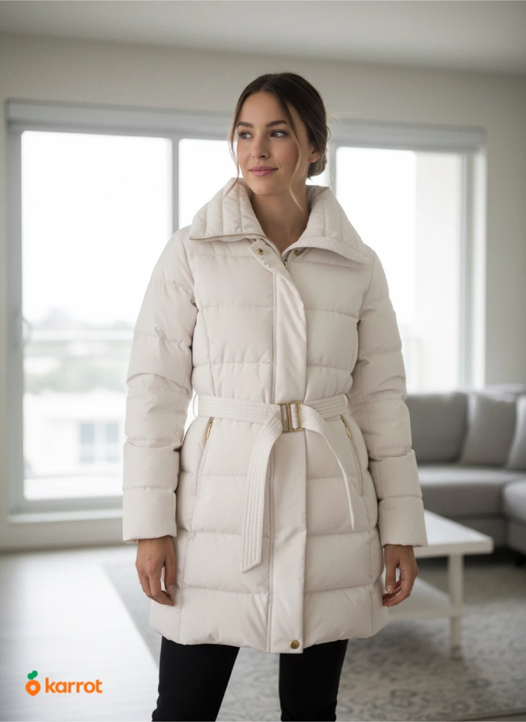 Michael Kors White Puffer Jacket - Size XL