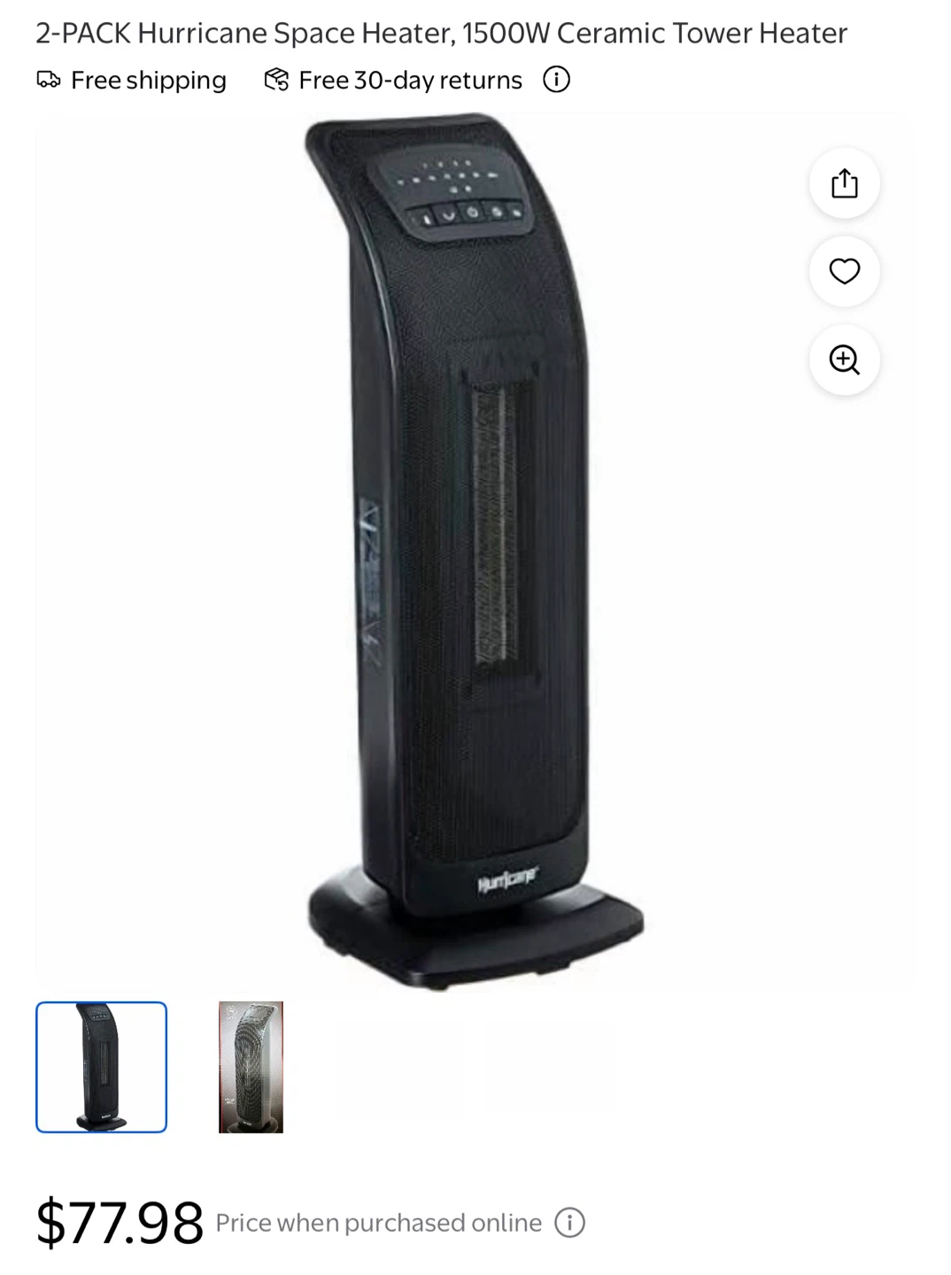 Humidifier & Heater both at 55$ in Great condition