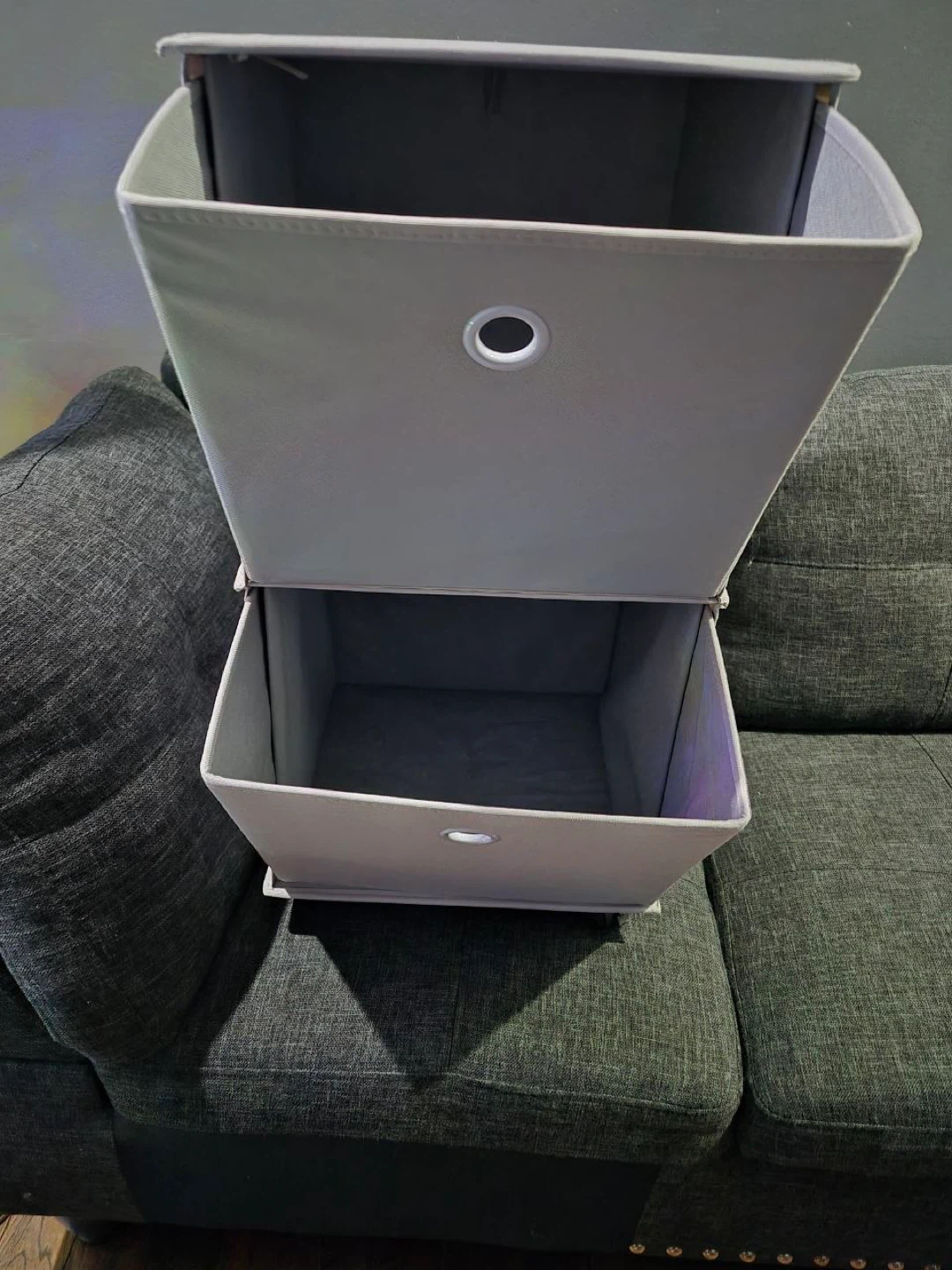 YatHome 2 Tier Rolling Cabinet - Grey - photo 2