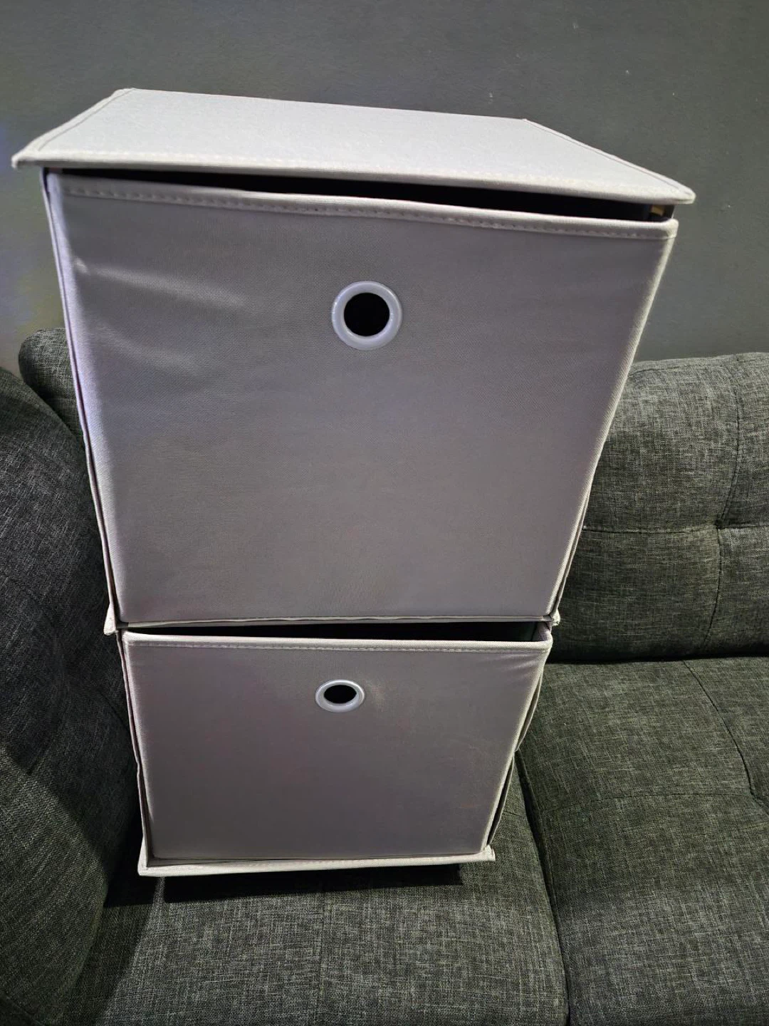 YatHome 2 Tier Rolling Cabinet - Grey