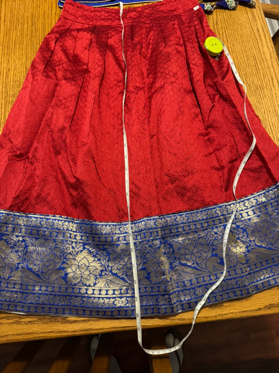 Indian Outfit Set - Red Skirt & Blue Top - photo 3