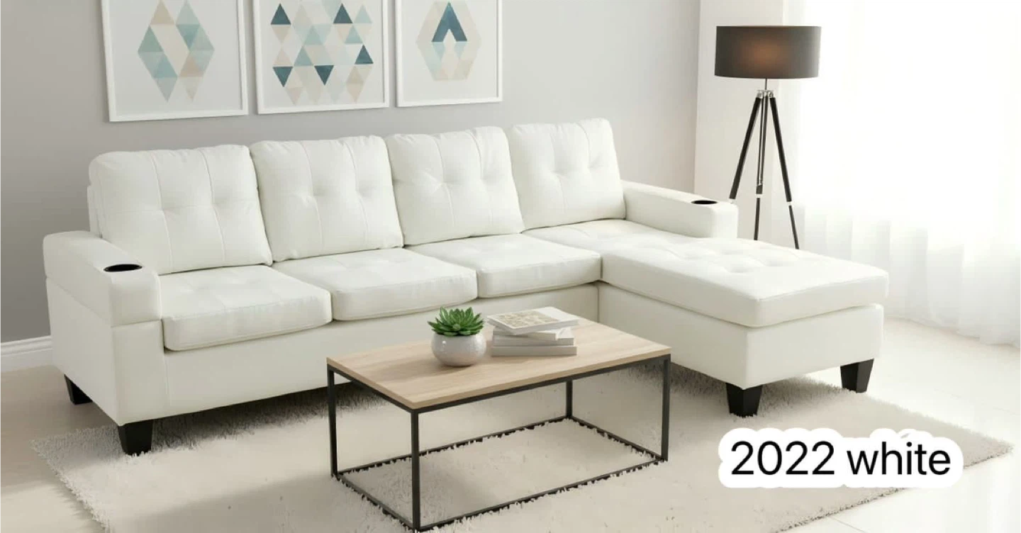 Sectional Sofa Couch with Ottoman - photo 3