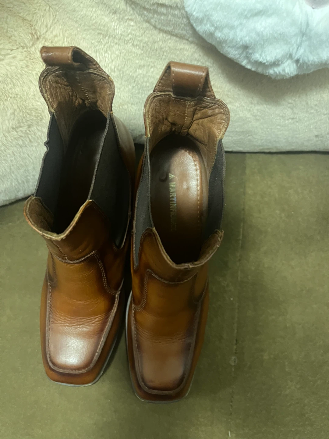 A. Martinifanco Brown Leather Boots - Size 39 - photo 3