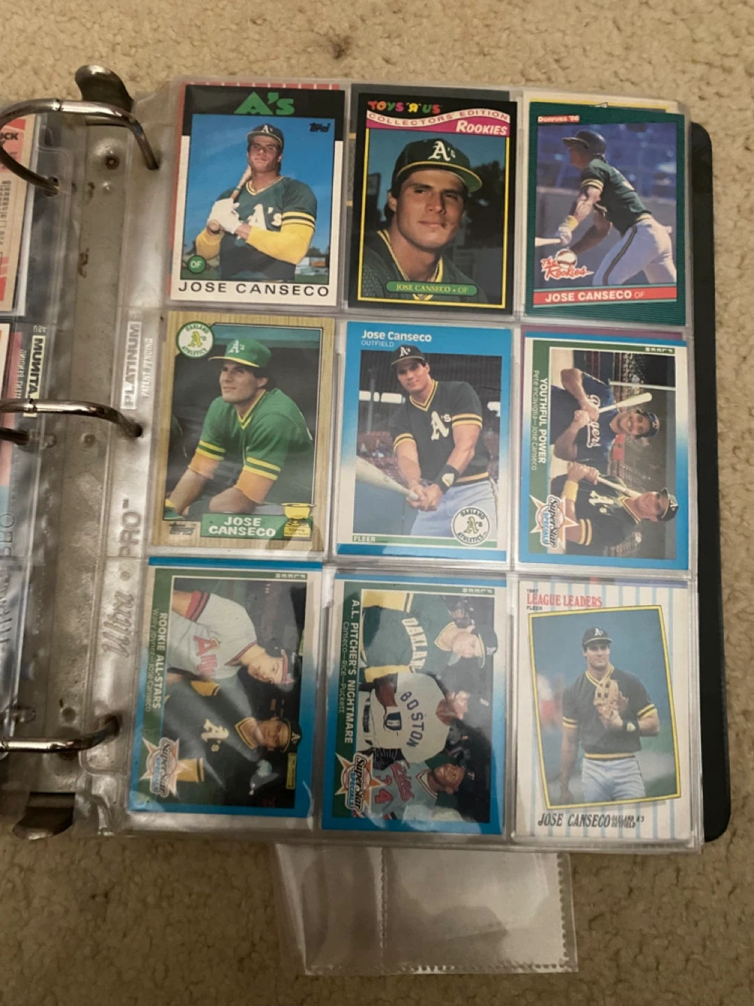 Hockey & Baseball Card Binder