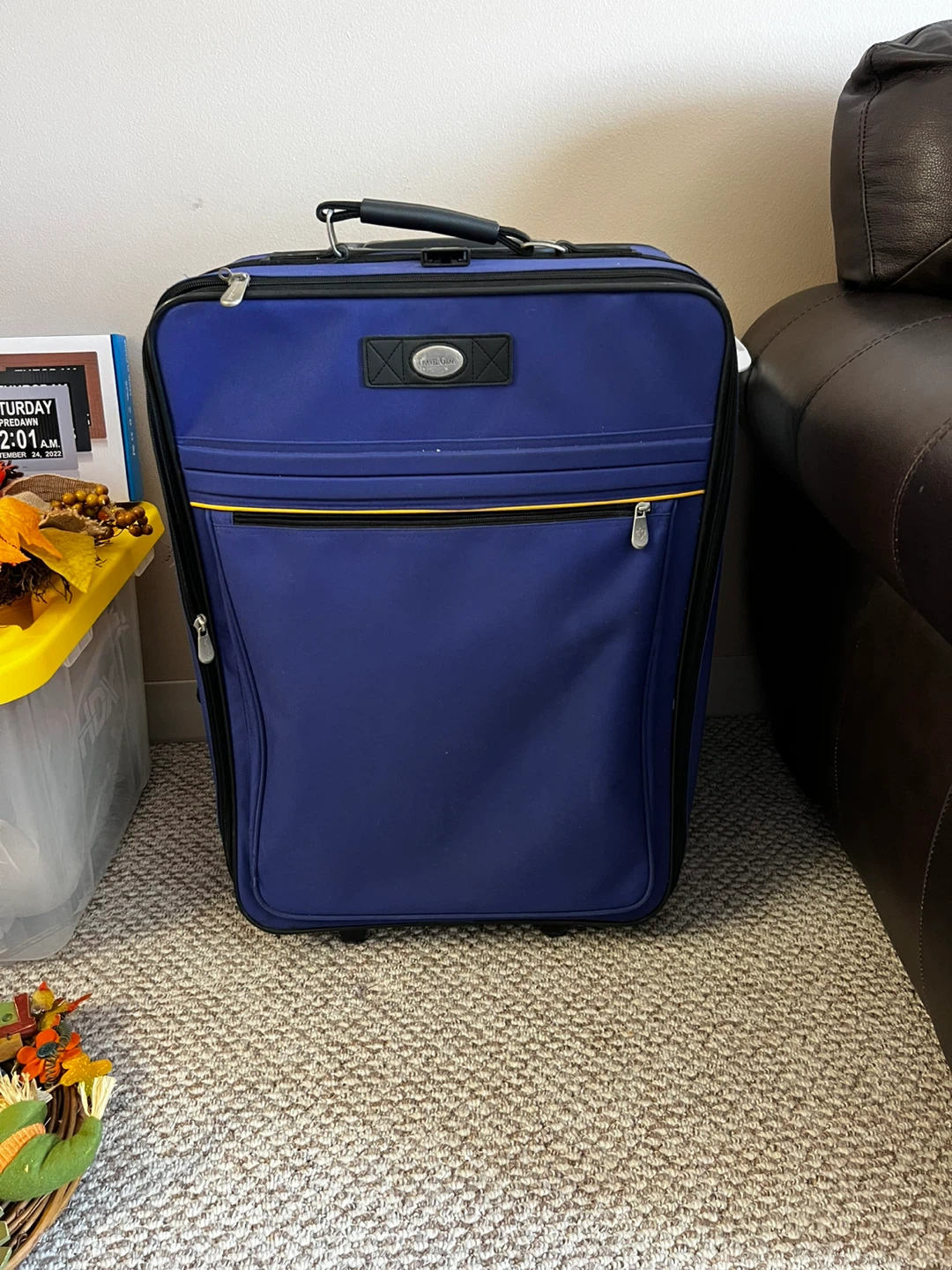 Travel Gear Blue Rolling Suitcase