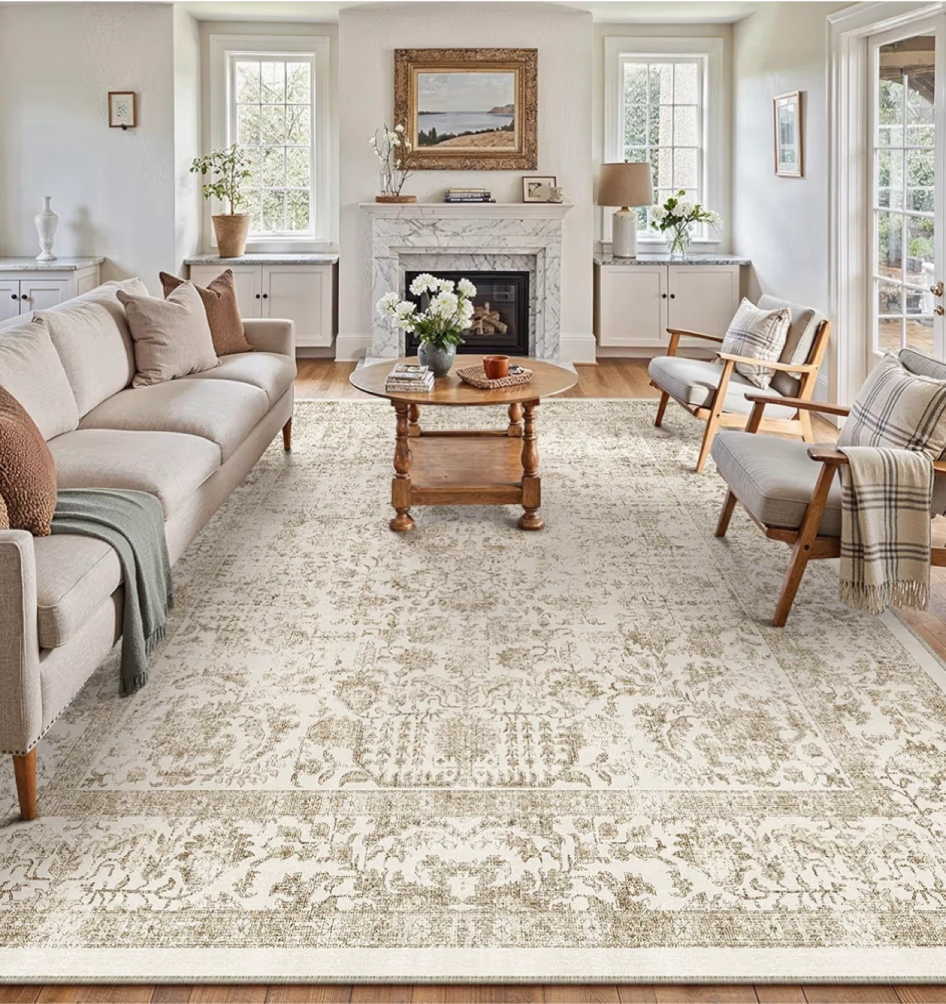 9x12 Feet Area Rug - Easy Clean & Pet-Friendly